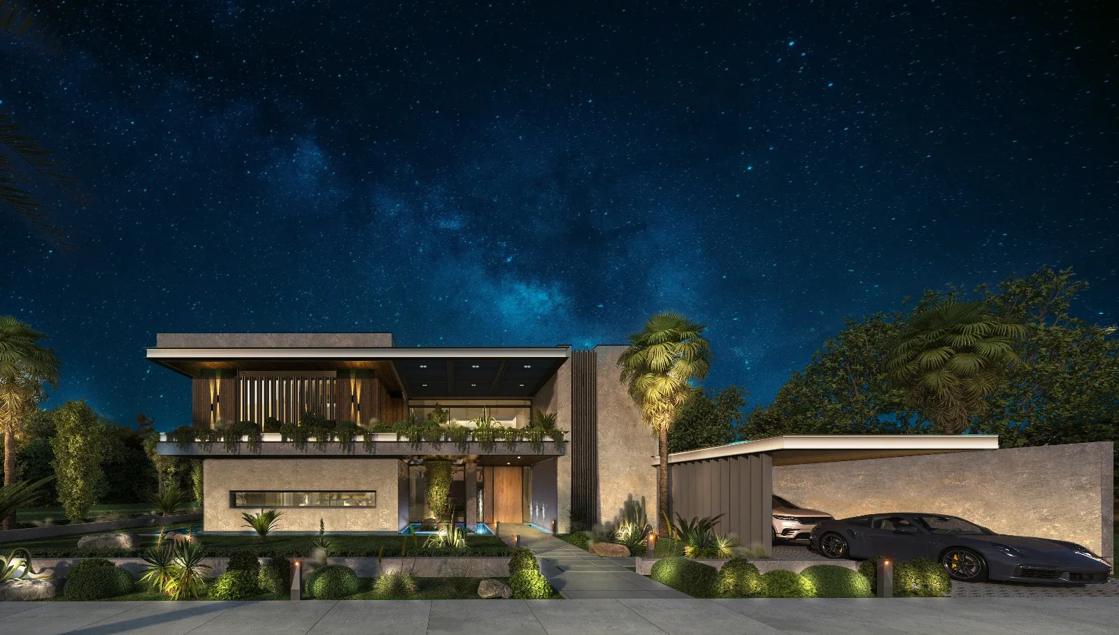 Contemporary Villa SM residence with architectural lighting